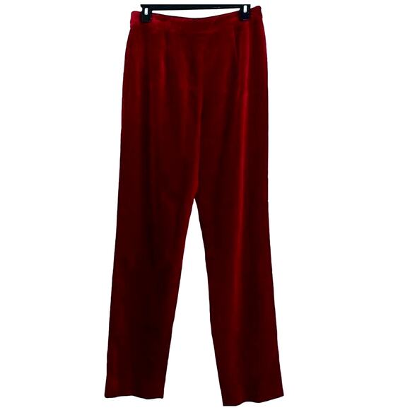 Etcetera red velvet pants 6 - Picture 1 of 5